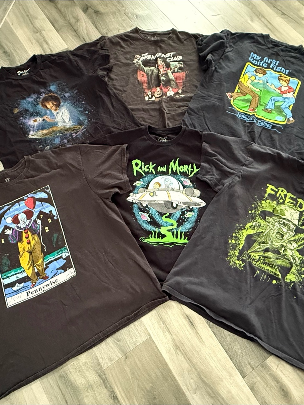 Spencer's (& other brands)Black Short Sleeved Tees (Multi Sizes/Front Graphics)
